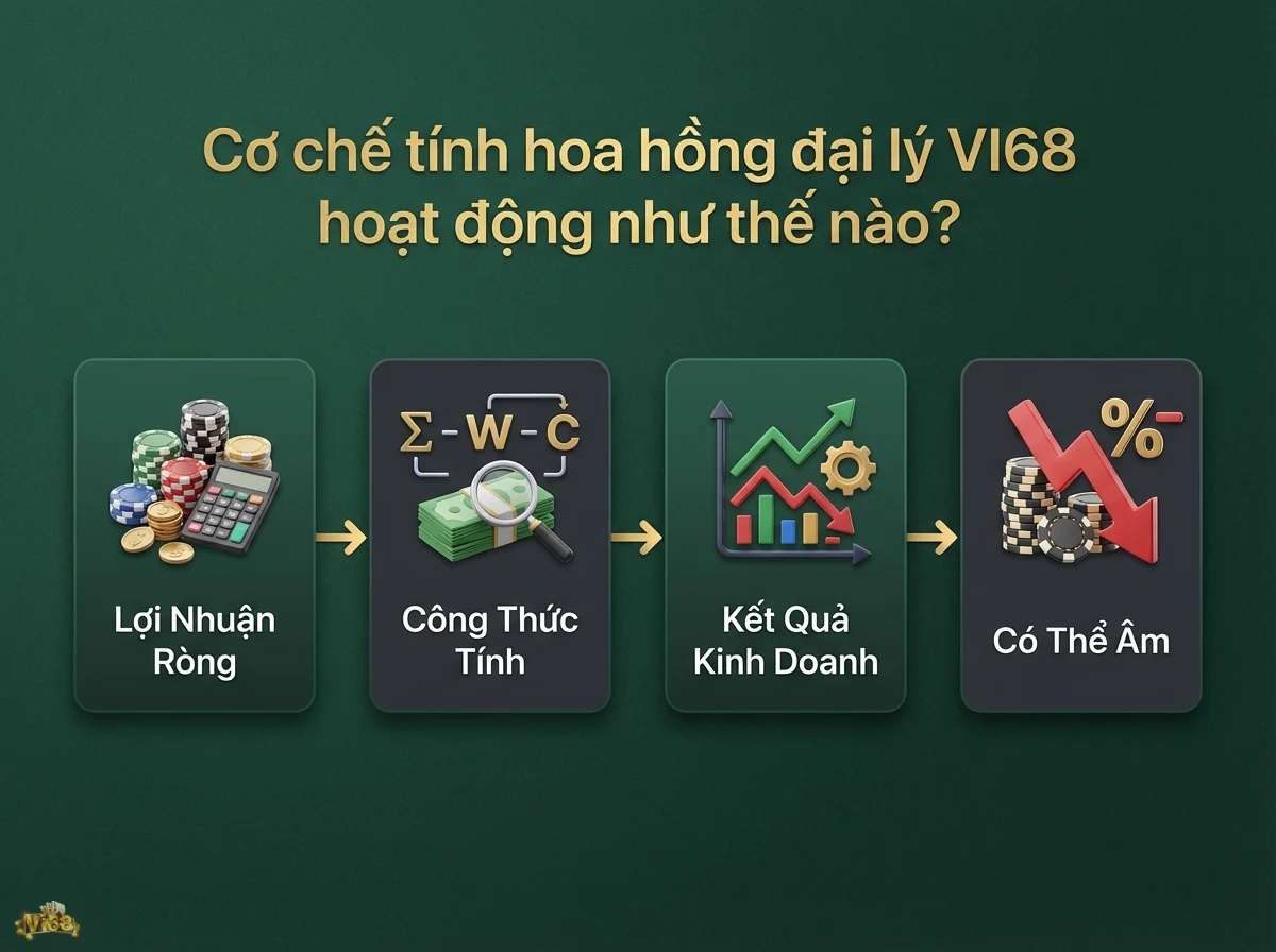 Cơ chế t&iacute;nh hoa hồng đại l&yacute; gi&uacute;p hiểu r&otilde; c&aacute;ch t&iacute;nh dựa tr&ecirc;n lợi nhuận r&ograve;ng, c&oacute; thể &acirc;m, qua tiền tệ, c&ocirc;ng thức v&agrave; biểu đồ