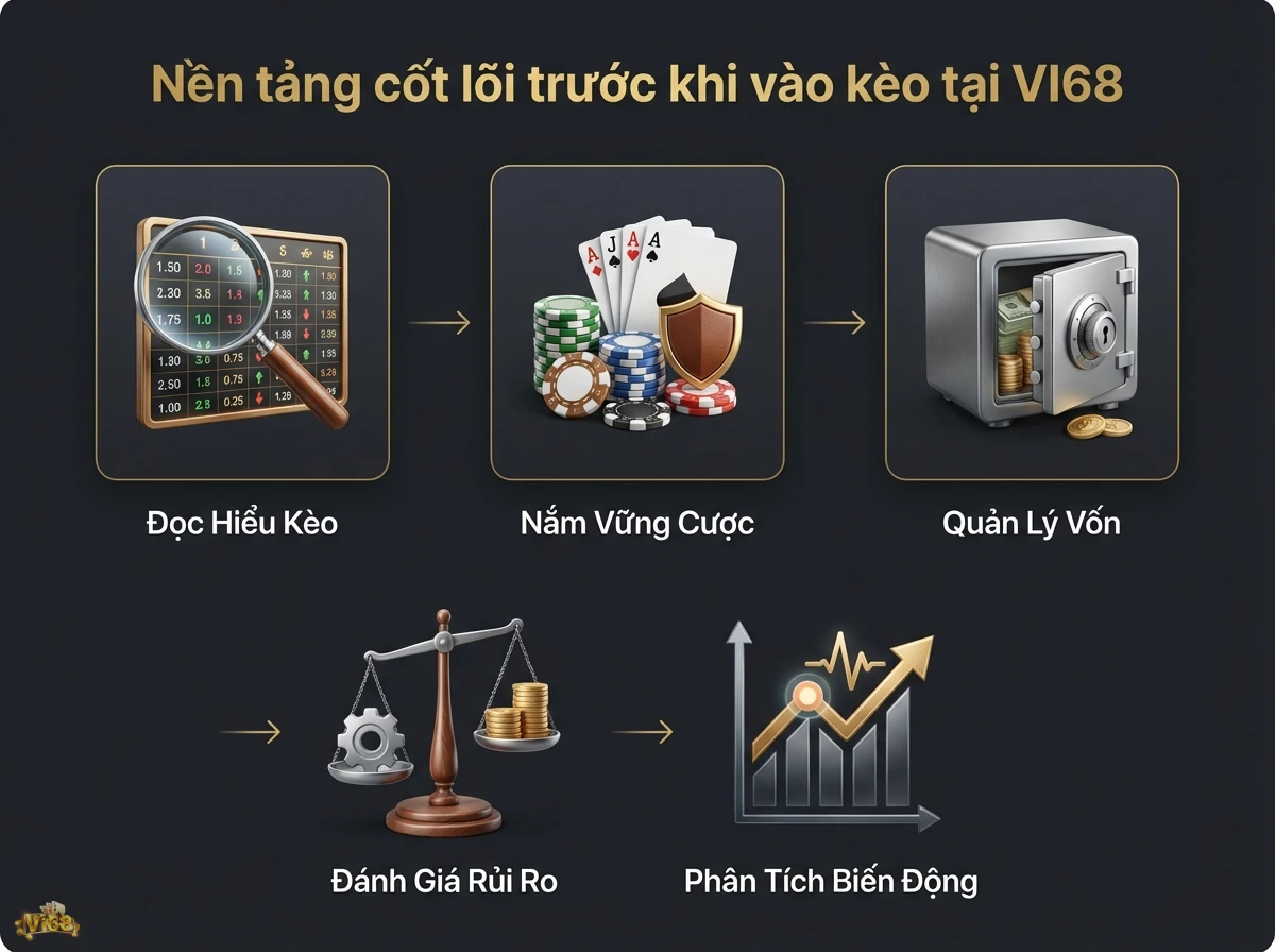 Nền tảng cốt l&otilde;i khi c&aacute; cược gi&uacute;p người chơi ph&acirc;n t&iacute;ch tỷ lệ, quản l&yacute; vốn v&agrave; đ&aacute;nh gi&aacute; biến động rủi ro, minh họa bằng bảng k&egrave;o với k&iacute;nh l&uacute;p v&agrave; biểu đồ tăng trưởng