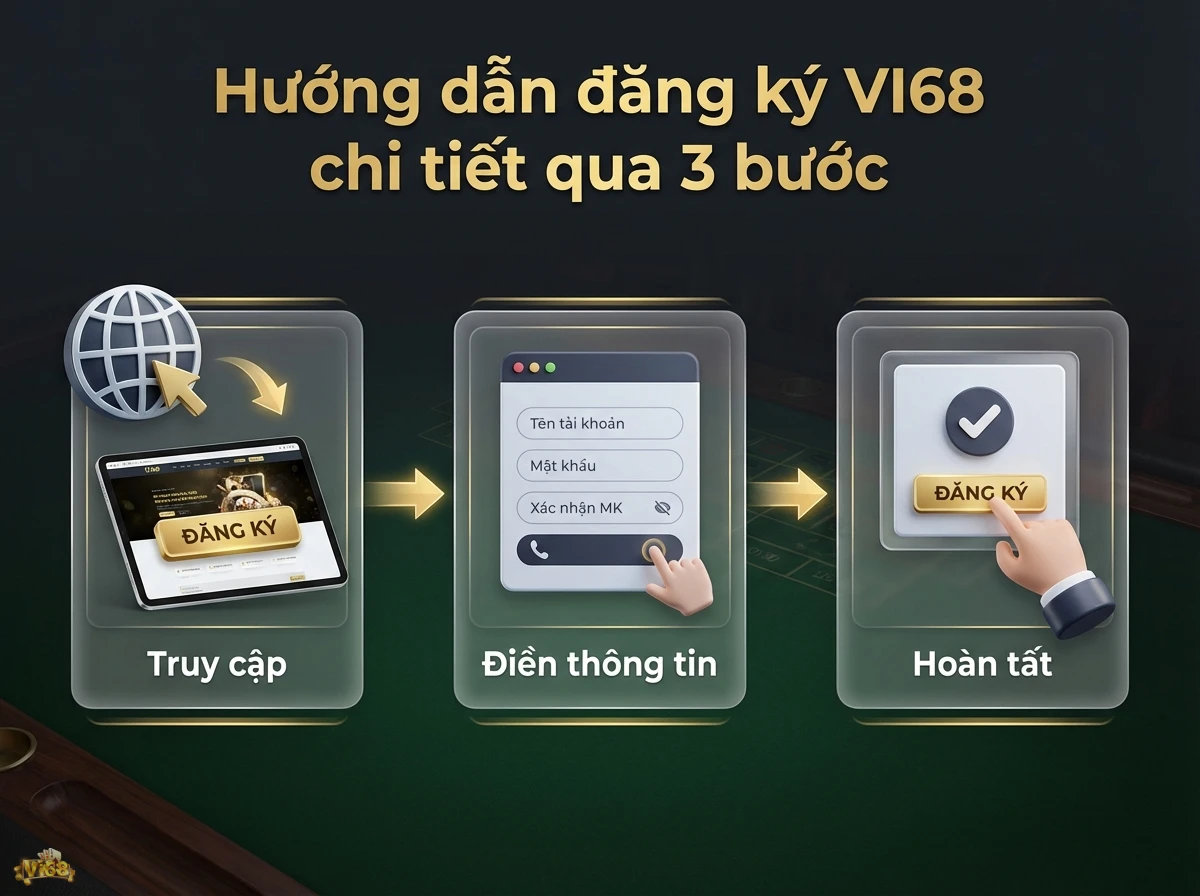 hướng dẫn đăng k&yacute; t&agrave;i khoản minh họa c&aacute;c giai đoạn ho&agrave;n th&agrave;nh việc tạo t&agrave;i khoản với biểu tượng địa cầu v&agrave; form đăng k&yacute;