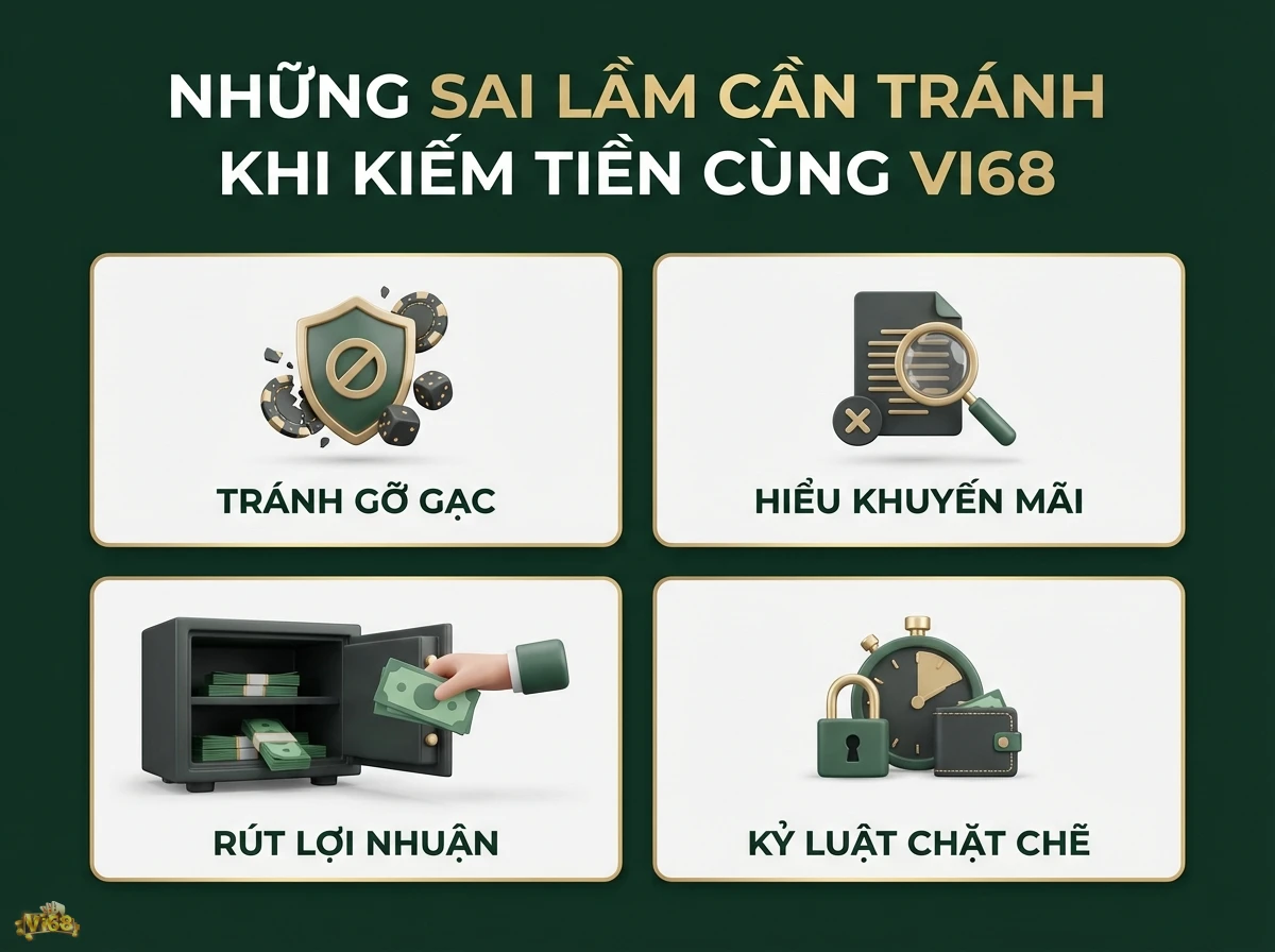 Những sai lầm cần tr&aacute;nh gi&uacute;p người chơi kiểm so&aacute;t rủi ro v&agrave; quản l&yacute; lợi nhuận bền vững với biểu tượng ph&ograve;ng ngừa v&agrave; k&eacute;t sắt