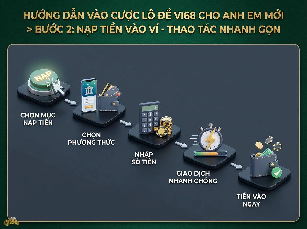 Nạp tiền v&agrave;o v&iacute; hướng dẫn thao t&aacute;c nhanh gọn để chuyển tiền v&agrave;o t&agrave;i khoản với n&uacute;t Nạp v&agrave; v&iacute; tiền