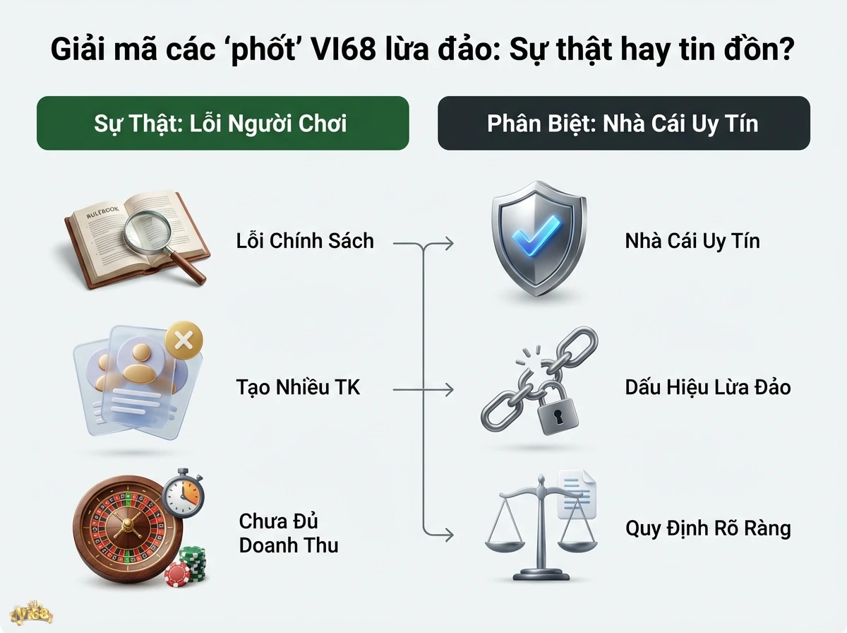 Lỗi người chơi v&agrave; nh&agrave; c&aacute;i uy t&iacute;n gi&uacute;p ph&acirc;n biệt sự thật về lỗi người chơi v&agrave; dấu hiệu lừa đảo với k&iacute;nh l&uacute;p v&agrave; biểu tượng khi&ecirc;n