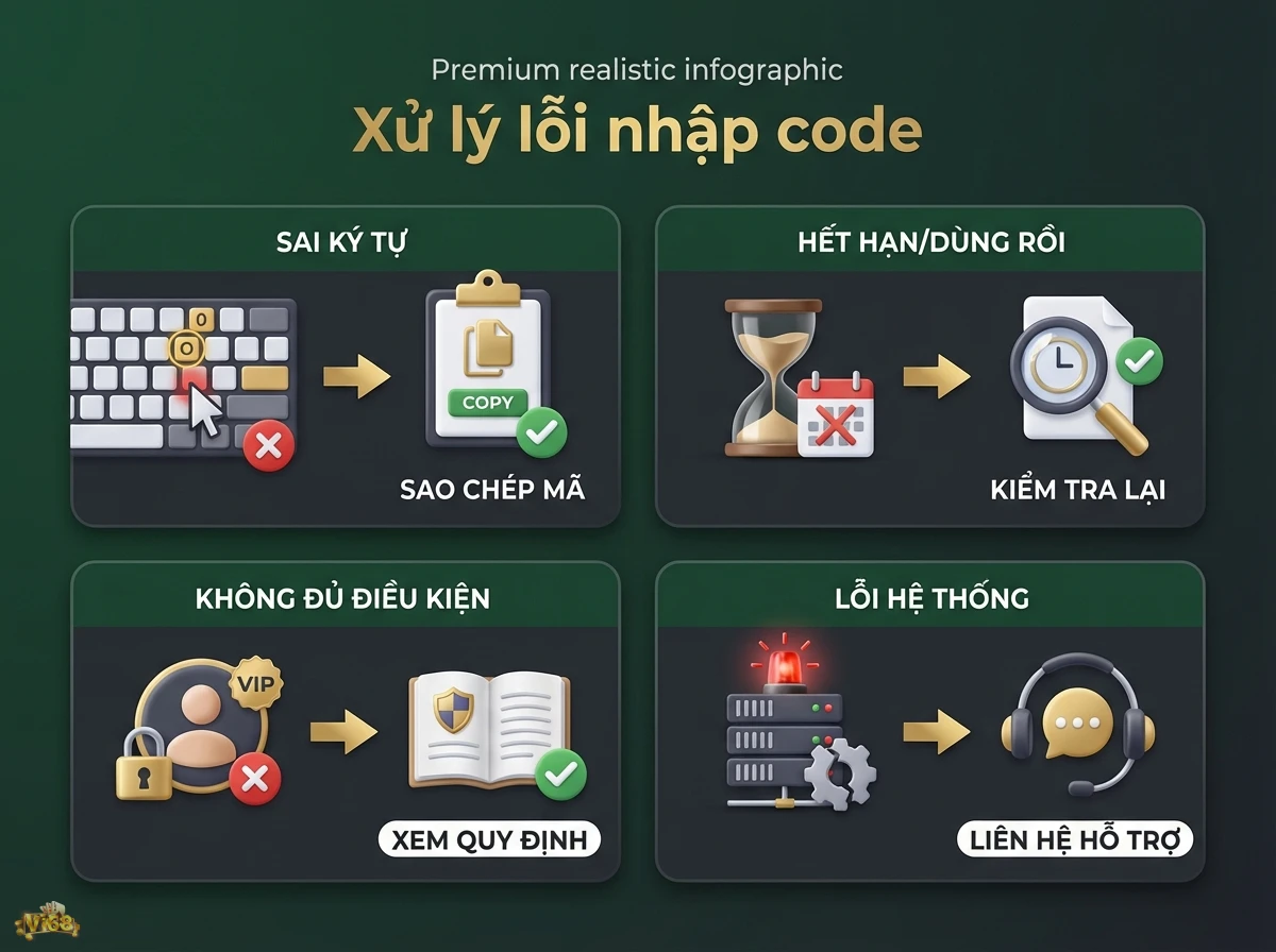 Xử lý lỗi nhập code hướng dẫn người dùng nhận biết và giải quyết các vấn đề thường gặp với bàn phím, kính lúp và tai nghe hỗ trợ