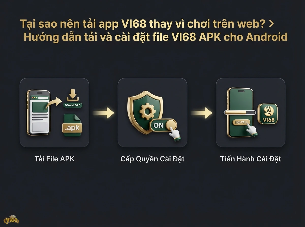 C&agrave;i đặt ứng dụng VI68 Android hướng dẫn người d&ugrave;ng c&aacute;c bước tải v&agrave; c&agrave;i đặt ứng dụng với file APK v&agrave; biểu tượng ứng dụng