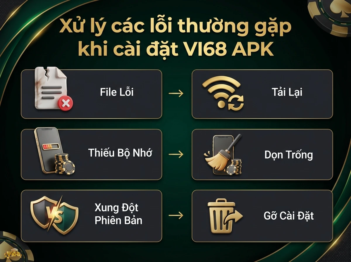 Xử l&yacute; lỗi c&agrave;i đặt APK hướng dẫn c&aacute;ch khắc phục c&aacute;c lỗi thường gặp bằng biểu tượng file lỗi v&agrave; th&ugrave;ng r&aacute;c