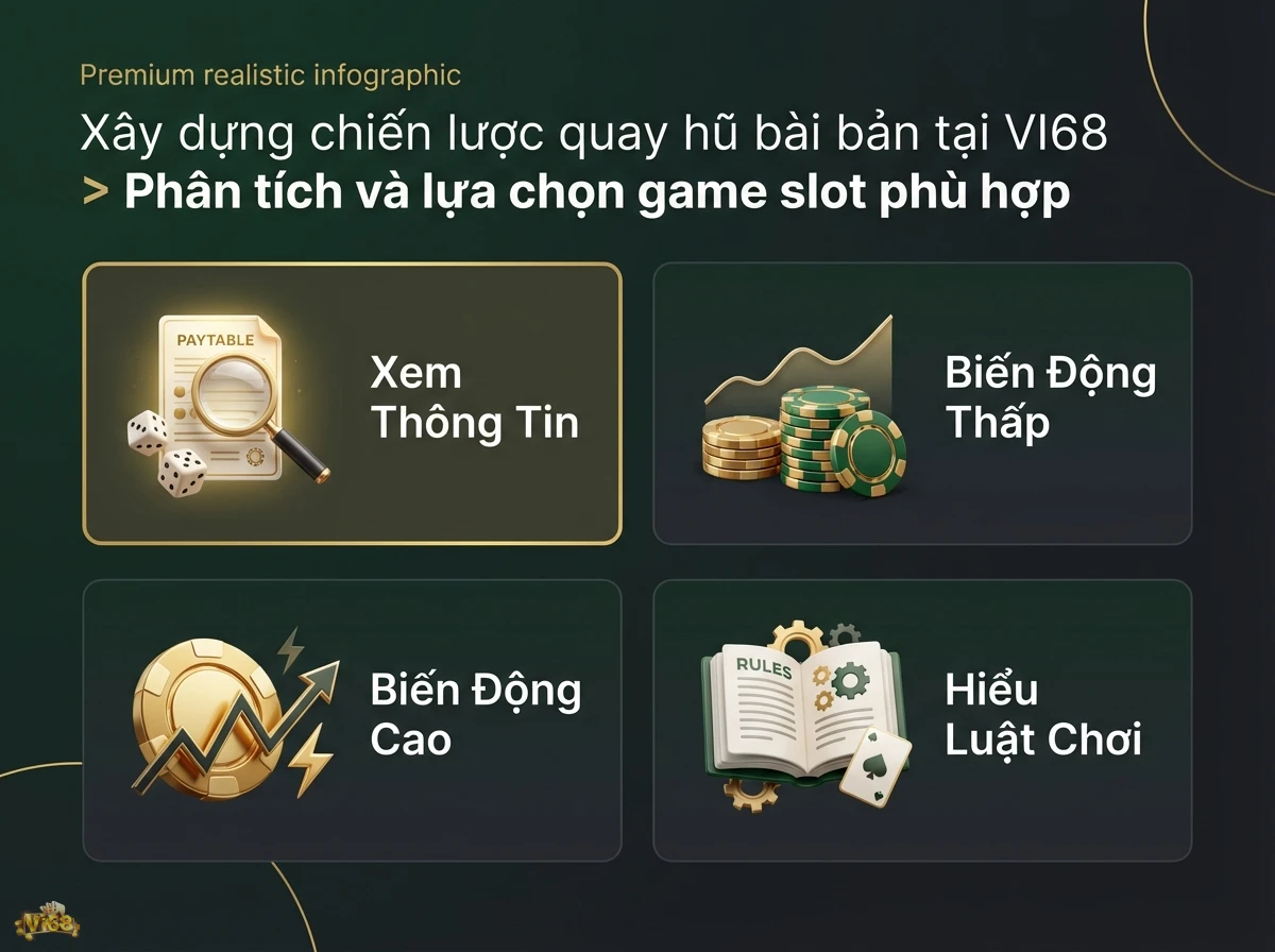 Ph&acirc;n t&iacute;ch v&agrave; lựa chọn game slot gi&uacute;p người chơi nắm được th&ocirc;ng tin cơ bản v&agrave; độ biến động của game qua k&iacute;nh l&uacute;p v&agrave; chip poker