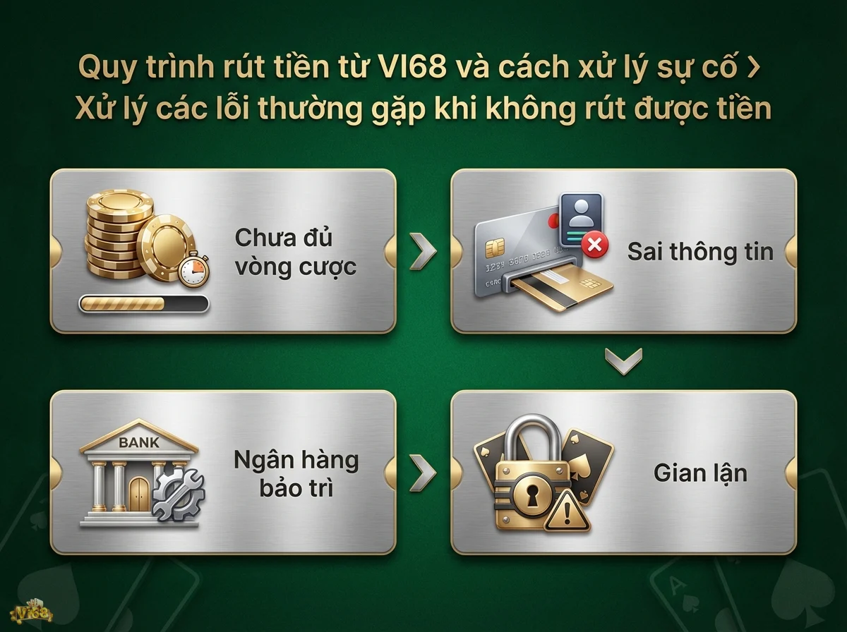 Xử lý lỗi rút tiền: hiểu rõ các nguyên nhân phổ biến khiến giao dịch không thành công, thể hiện qua chip poker và thẻ ngân hàng