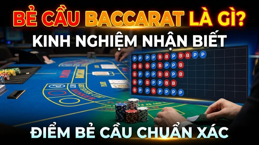 Bẻ cầu Baccarat là gì? Kinh nghiệm nhận biết điểm bẻ cầu chuẩn