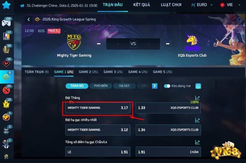 Các loại kèo và hình thức cược trong eSports
