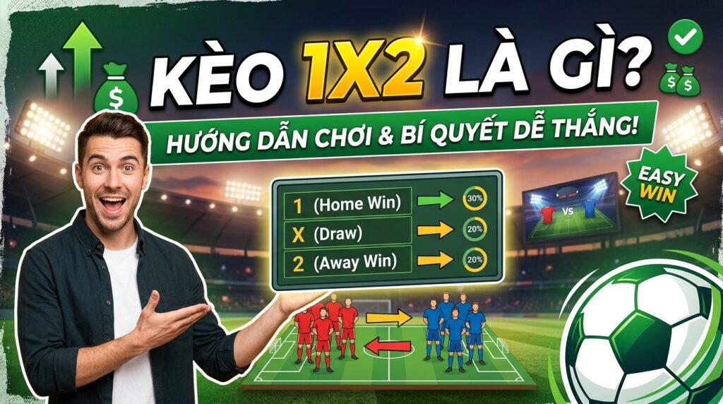 Kèo 1x2 là gì? Hướng dẫn chơi kèo châu Âu chi tiết, dễ thắng