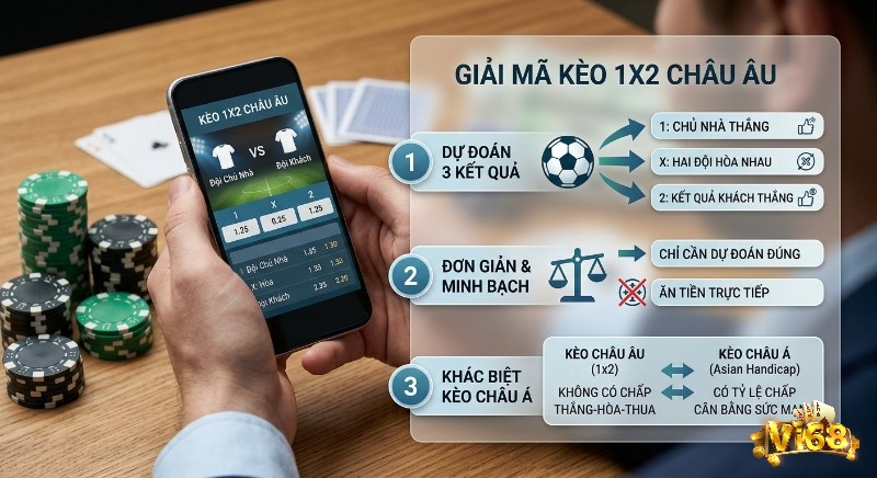 Tổng quan giải mã kèo 1x2 là gì, hướng dẫn 3 kết quả dự đoán, tính đơn giản và khác biệt với kèo châu Á