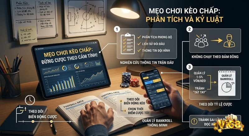 Hướng dẫn thực chiến kèo chấp là gì: 4 bước phân tích chuyên sâu thông tin trận đấu, quản lý vốn và tránh bẫy đám đông