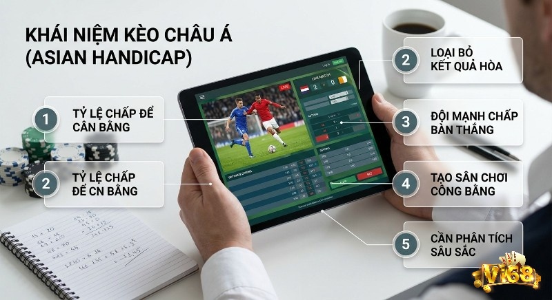 Tổng quan Kèo châu á là gì (Asian Handicap) qua 5 điểm cốt lõi: tỷ lệ chấp cân bằng, loại bỏ hòa, phân tích chuyên sâu