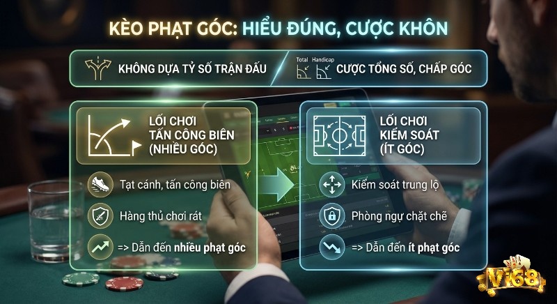 Phân tích lối chơi tác động đến số phạt góc giúp hiểu đúng kèo phạt góc là gì, với tấn công biên tạo nhiều và kiểm soát trung lộ tạo ít phạt góc