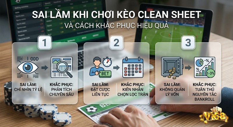 Quy trình 3 bước nhận diện và khắc phục sai lầm khi chơi kèo clean sheet là gì, từ phân tích chuyên sâu đến quản lý vốn 1-3% bankroll