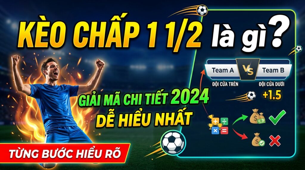 Kèo chấp 1 1/2 là gì? Giải mã chi tiết, dễ hiểu nhất 2026