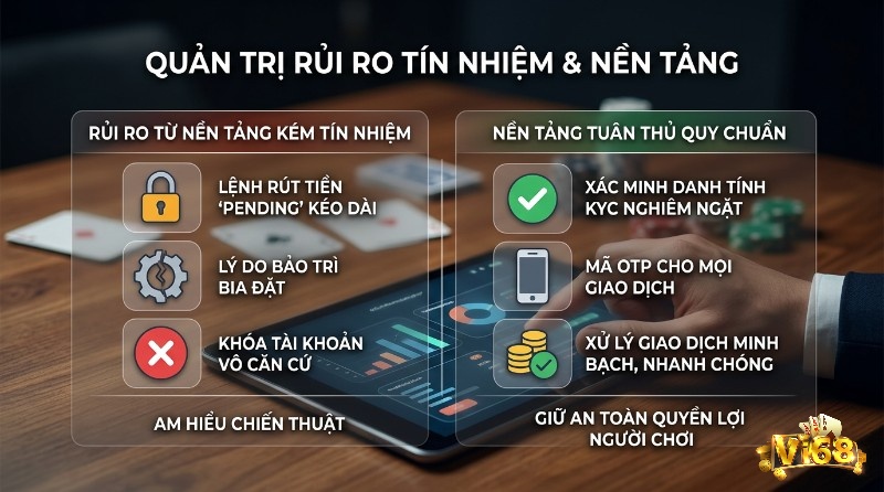 Quản trị rủi ro tín nhiệm nền tảng kèo chấp 1 1/2 là gì: tránh lệnh rút tiền pending, khóa tài khoản vô căn cứ; ưu tiên KYC, OTP, xử lý giao dịch minh bạch
