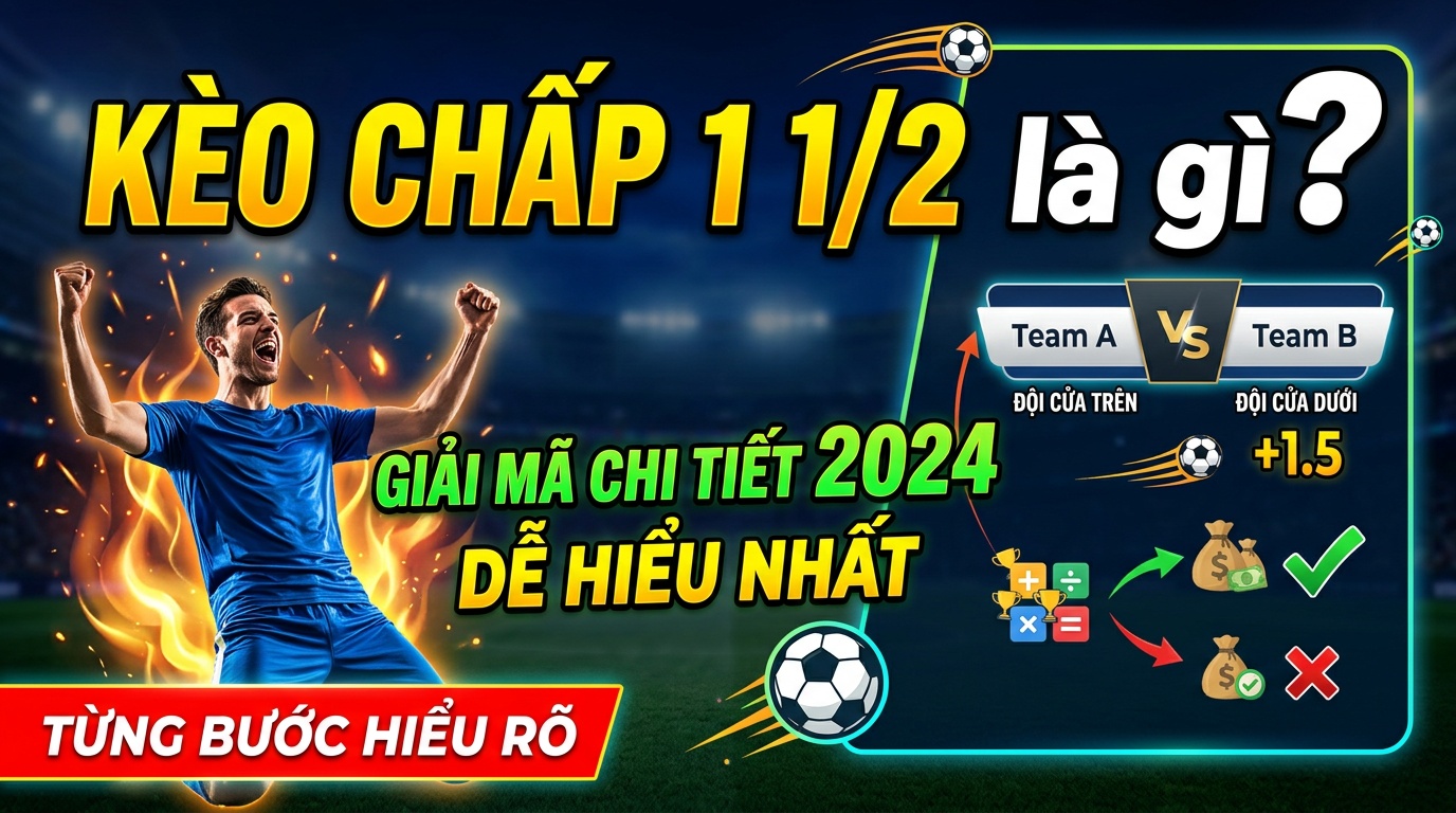 Kèo chấp 1 1/2 là gì? Giải mã chi tiết, dễ hiểu nhất 2026