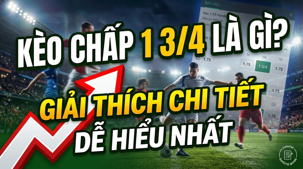 Kèo chấp 1 3/4 là gì? Giải thích chi tiết, dễ hiểu nhất