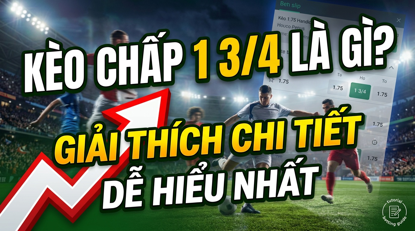 Kèo chấp 1 3/4 là gì? Giải thích chi tiết, dễ hiểu nhất