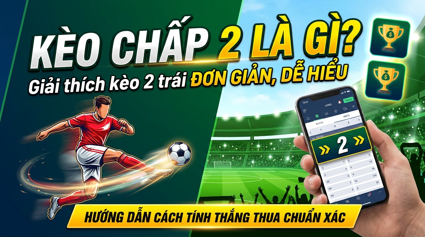 Kèo chấp 2 là gì? Giải thích kèo 2 trái đơn giản, dễ hiểu