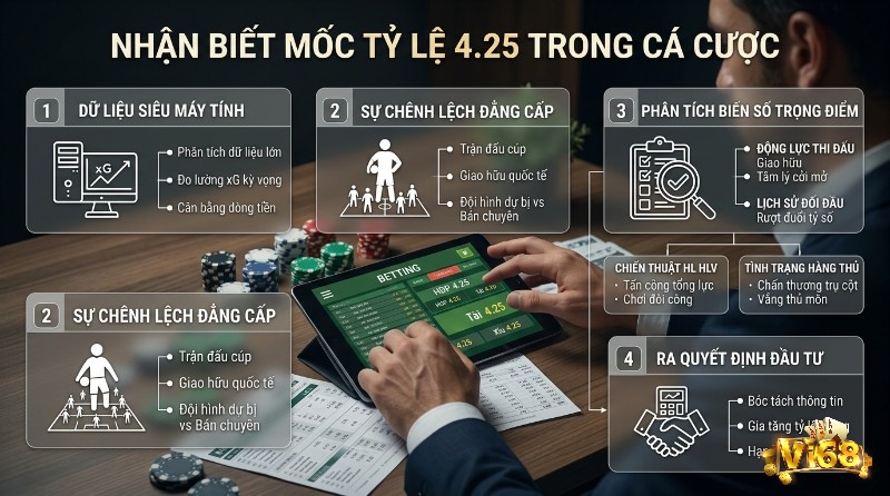 Nhận biết mốc tỷ lệ&nbsp;kèo tài xỉu 4 1/4 là gì trong cá cược bóng đá qua dữ liệu siêu máy tính, chênh lệch đẳng cấp, phân tích biến số trọng điểm và ra quyết định đầu tư