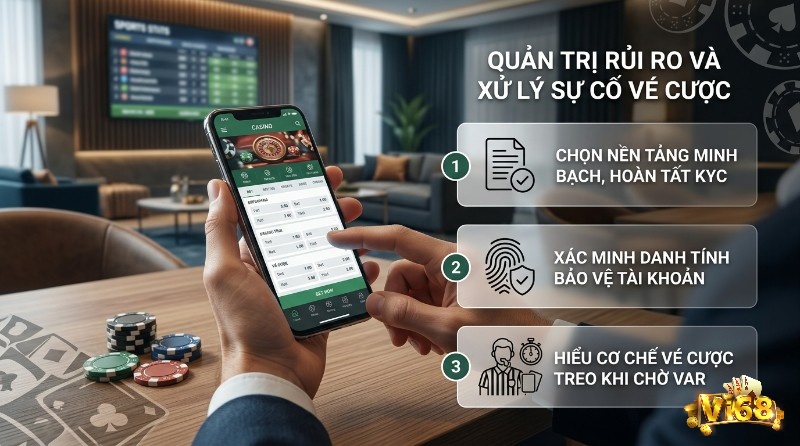Quản lý rủi ro và xử lý sự cố vé cược trên ứng dụng cá cược di động: hoàn tất KYC, xác minh danh tính và hiểu cơ chế vé cược treo khi chờ VAR