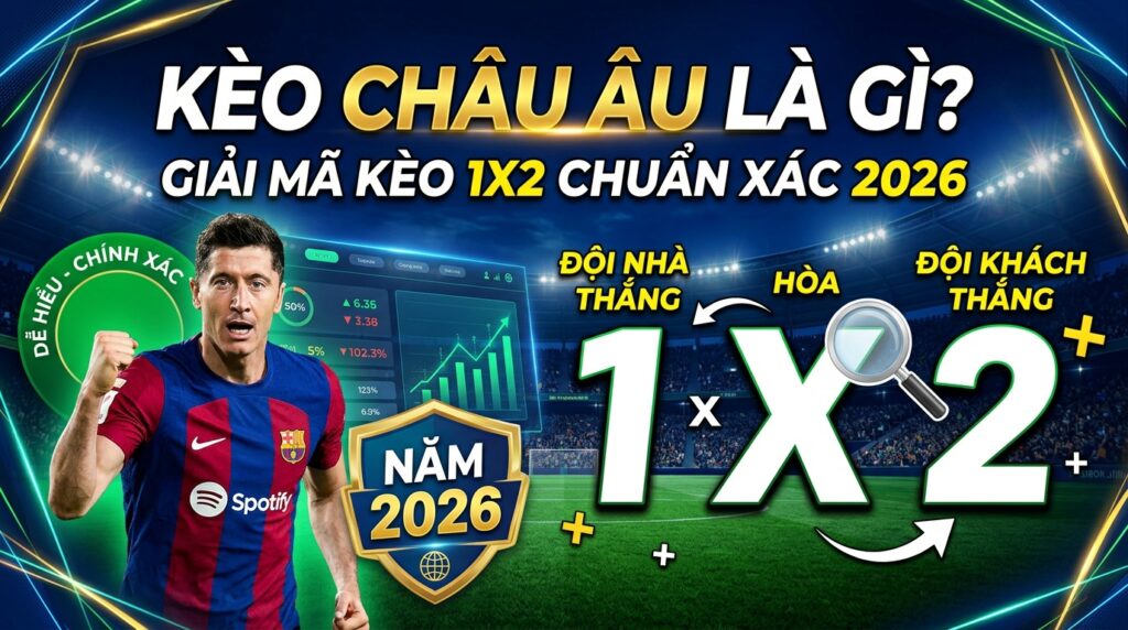 Kèo Châu Âu là gì? Giải mã kèo 1X2 bóng đá chuẩn xác 2026