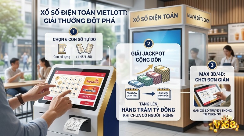 Xổ số là gì? Khám phá trò chơi may mắn, nhận thưởng siêu tốc 2 Xổ số điện toán Vietlott: người chơi tự chọn 6 số Mega 6/45, Power 6/55, Jackpot cộng dồn hàng trăm tỷ, Max 3D/4D đơn giản